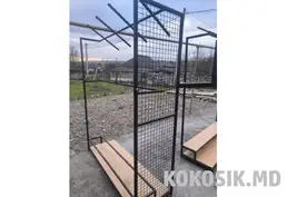 Стойка для одежды (2 м x 1.6 м, Металл и дерево)