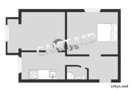 2-х комнатная квартира, 45м², Calea Orheiului