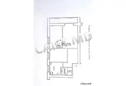 Apartament cu 3 camere, 58m², Chișinău, Buiucani, str. Vasile Lupu